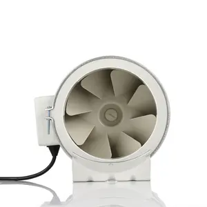 Özel Logo marka 5 inç 125mm banyo düşük gürültü seviyeleri büyümek çadır topraksız Inline kanal Fan