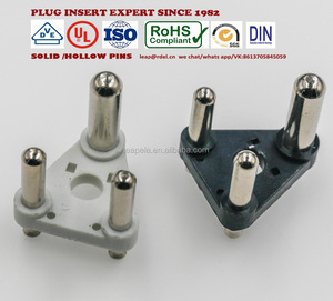 10A 15/16A manches broches SABS BS 546 EST Afrique Du Sud inde prise avec isolation broche ronde creuse solide - Product Image 3