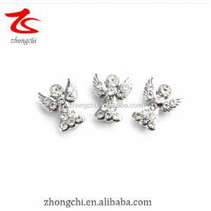 High Quality DIY Crystal Pave <strong>Charm</strong> Jewelry 8mm Slider <strong>Charms</strong> <strong>Angel</strong> Clean Rhinestone Slider <strong>Charms</strong> for Clothing Bracelets - Product Image 4
