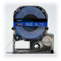 Ruban d'étiquettes 12mm*8M LC-4WBN/SS12KW 100% compatible pour imprimantes LW-1000P, 700, 600P