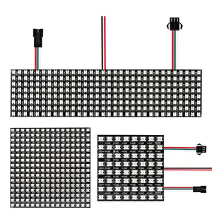 梦幻彩色5V WS2812B 2812数字柔性发光二极管编程像素屏幕可单独寻址5050 RGB 64 256像素条