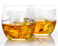 Juego de Regalo de Vasos de Whisky de Borosilicato Hechos a Mano, Decantador de Whisky, Vodka y Licores con Forma de Globo de 850 ml con 2 Vasos