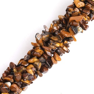 Wholesale 5-8mm Yellow Brown Freeform Natural Tiger Eye Stone Gravel Gemstone Chips Loose Beads 33"