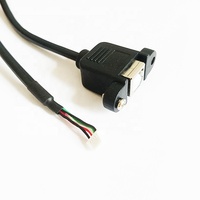 Lot de fils USB B à 5 broches, avec type de montage pour panneau, connecteur jst