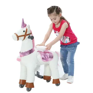 SALUT CE Offre Spéciale moins cher prix mécanique tour sur promenade à cheval sur poney cheval en peluche jouet pour vente