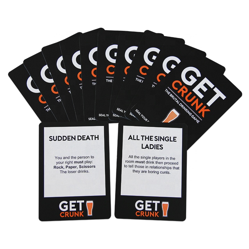 Оптовая продажа, печатная бумага для взрослых, секс-игры для семейных вечеринок, игральные карты, колода для напитков, карта, 54 игры для взрослых