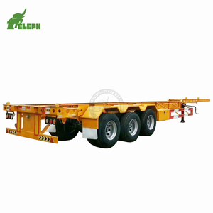 Trọng Lượng Nhẹ Tare 40 Ft Vận Chuyển <span class=keywords><strong>Container</strong></span> Vận Chuyển Khung Gầm Nhôm Trailer - Product Image 3