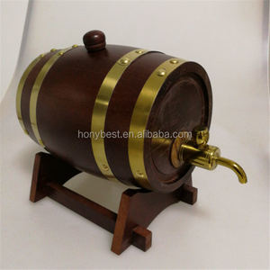개인화 된 미니 오크 나무 와인 알코올 배럴 통 스탠드 도매 공장 가격 위스키 통 럼 맥주 버번 배럴 - Product Image 6
