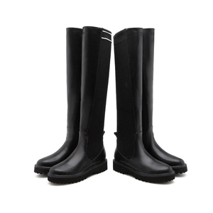 High Quality Women Footwear Round Toe Riding <strong>Boots</strong> Women Shoes OEM Solid <strong>Knitting</strong> Flat Winter <strong>Boots</strong> Slip on Stretch Knee <strong>Boots</strong> - Product Image 6