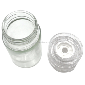 Molinillo de vidrio de plástico para especias, sal, pimienta, especias, sal, pimienta, molino desechable manual, 80ml, 100ml, venta al por mayor - Product Image 2