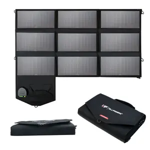 Allpowers-cargador de Panel Solar plegable, de 18V cargador portátil, 60W, salida Dual USB/DC, para teléfono móvil/portátil