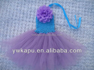 Baby crochet top tutu dress baby tutu dress with flowers fashion baby tutu inspired tutu dresses - Product Image 5