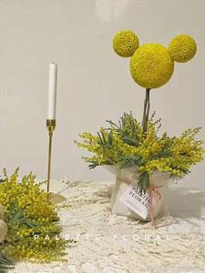 <span class=keywords><strong>Mousse</strong></span> florale en résine pnéionique 3D, avec Mickey au cœur de panda, 1 pièce, en stock - Product Image 5