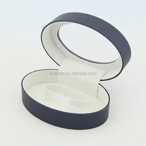 Caja de brazalete ovalado de alta calidad, embalaje de joyería con ventana transparente de Pvc