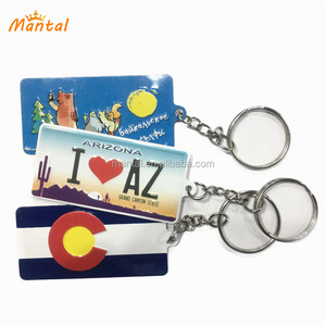 Metallo di Colore Completo di Stampa Su Misura di Targa della Vettura Chiave Catene Timbrato Portachiavi Targa - Product Image 1