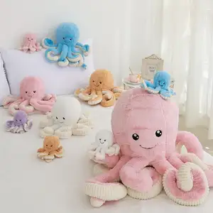 Gigante de peluche pulpo Juguete/juguete pulpo muñeca de los niños regalo de cumpleaños de la muñeca de tela/del pulpo del Calamar de la muñeca