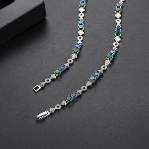 LUOTEEMI lüks uzun kolye AA kübik zirkonya zarif çiçek kazak kolye moda takı kadınlar için yüksek kalite - Product Image 6