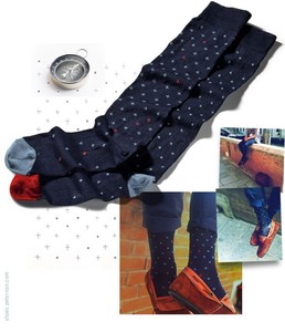 Personnaliser Logo fantaisie hommes rayures colorées éponge chaude pieds Fuzzy genou haute lourd laine chaussettes - Product Image 2