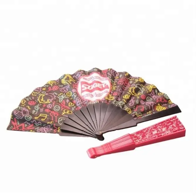 Высококачественные бумажные ручные вентиляторы, рекламный портативный складной веер, пластиковый Ручной Веер с принтом логотипа на заказ