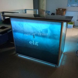 변색 LED 조명이 있는 휴대용 화이트 칵테일 바 - Product Image 4