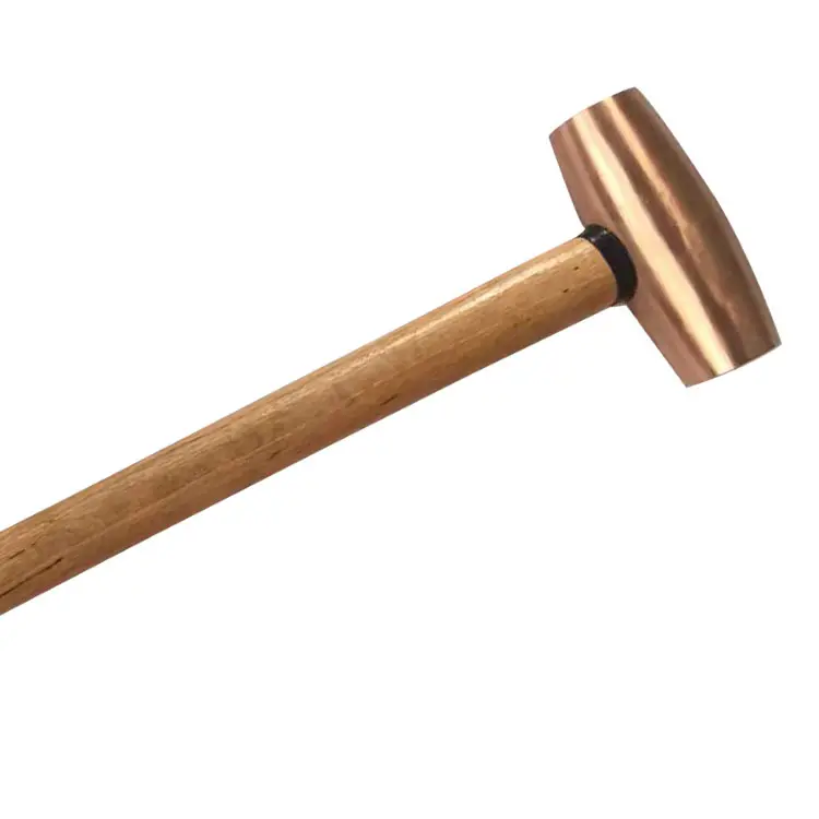 China manufacturer OEM Factory ISO9001 Copper Mallet Hammer with Wooden handle