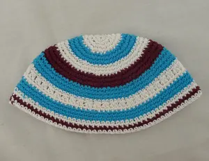 Kippa en coton 100% crochetée à la main, 22 cm, pour hommes et enfants - Product Image 3