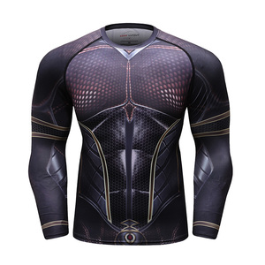 Wholesale Custom 3D Printed MMA Rash Guard Sports Wear Spandex Body Tight Gym <strong>T</strong> <strong>Shirt</strong> <strong>for</strong> Workout <strong>Swimming</strong> Personalized Logo - Product Image 6