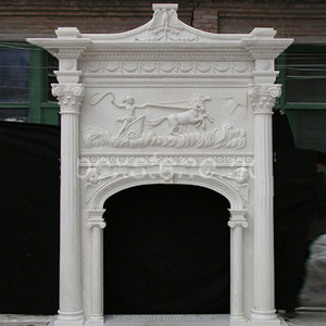 चीन प्राकृतिक काले गोल्डन के साथ संगमरमर चिमनी <span class=keywords><strong>mantel</strong></span> - Product Image 3