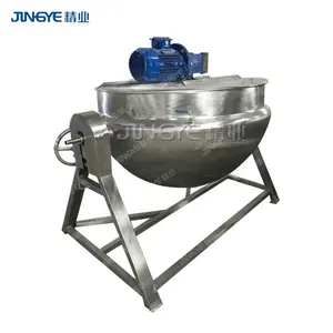 Karamel 200 litre Mükemmel Marmita Basınçlı Pişirme Su Isıtıcısı Pişirme Buharlı Ceket Topu Pot meyve reçel pişirme makinesi