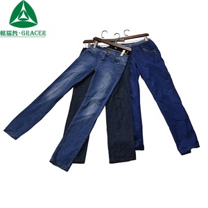 Las mujeres stretch slim de cintura alta pantalones de lápiz se <span class=keywords><strong>jean</strong></span> pantalones de ropa de segunda mano ropa de Singapur - Product Image 5