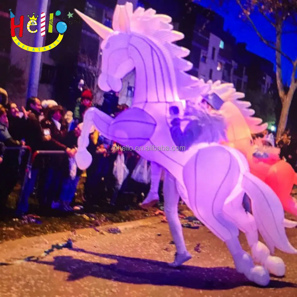 festival party props LED lighting inflatable unicorn horse costume