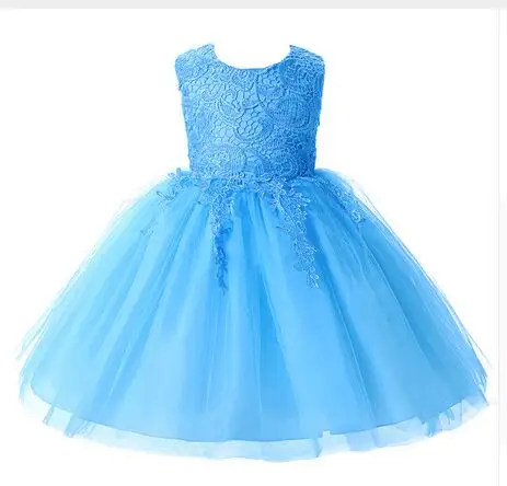 Vestido de fiesta de cumpleaños para bebés de 1 año, vestidos blancos hinchados para niñas, vestido de niña de flores para boda