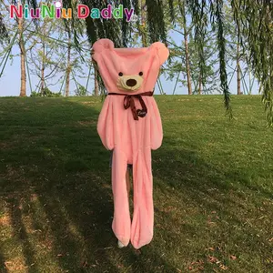 Niuniu Daddy-oso de peluche gigante extraíble de 140cm para niños, juguete de alta calidad, bordado de oso, cinta elegante