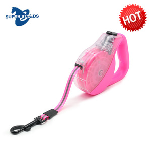 DL002 wholesale colorful reflective dog collar and leash, dog <span class=keywords><strong>Flexi</strong></span> retractable leash - Product Image 1