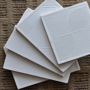 Pannelli per Controsoffitto <span class=keywords><strong>in</strong></span> Gesso / <span class=keywords><strong>Cartongesso</strong></span> PVC / Piastrelle <span class=keywords><strong>in</strong></span> Gesso Rivestite <span class=keywords><strong>in</strong></span> Vinile per Controsoffitti con Griglie a T - Product Image 2