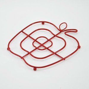 Multi Purposes Premium Diamond Pattern Vermilion Wire <b>Trivet</b> - Product Image 3