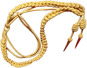 Los mejores oficiales ceremonias trenza de oro pesado de alto grado AIGUILLETTE raro - Product Image 1