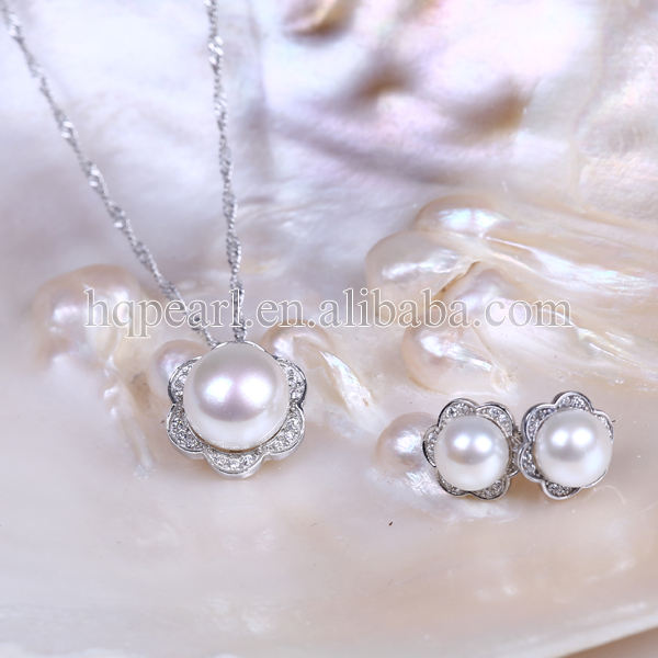 ladies long single pearl jewelry sets