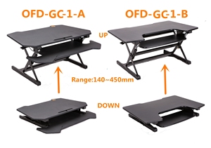 Ergonomic Chiều cao có thể điều chỉnh bàn phím khay ngồi đứng lên có thể gập lại bàn văn phòng - Product Image 4