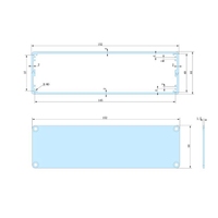 Boîtier électronique en métal pour projet 152x44-L, conception d'extrusion de boîtier, boîtier pour électronique, boîte pour circuit imprimé