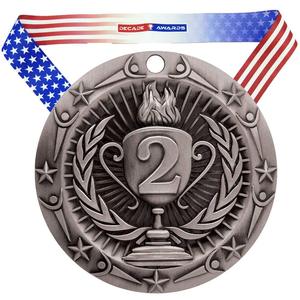 Medalla Redonda Personalizada con Logotipo en Relieve, Medalla en Blanco con Cinta, Artesanía Popular - Product Image 1