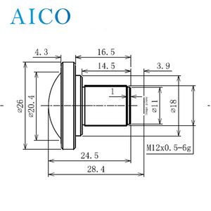 1.45mm FOV 190도 12MP 4K M12 M12x0.5 S 마운트 어안 CCTV 보드 렌즈 CCD CMOS 360도 파노라마 감시 카메라용 - Product Image 2