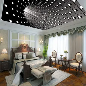 lowest cheap wall paneling pop ceiling designs 3d printed PVC stretch ceiling film price