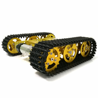 Doit RC Metal Robot Tank Chassis Mini T100 Crawler Tracked Vehicle with Plastic Track 2 Motors for for for Robot Platform