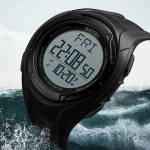 Skmei Đồng Hồ Kỹ Thuật Số Hướng Dẫn Của Nhãn Hiệu 3D Pedometer Kép Thời Gian Wriwatwatches Khóa Chống Thấm Hồ Thông Minh Giá Rẻ - Product Image 6