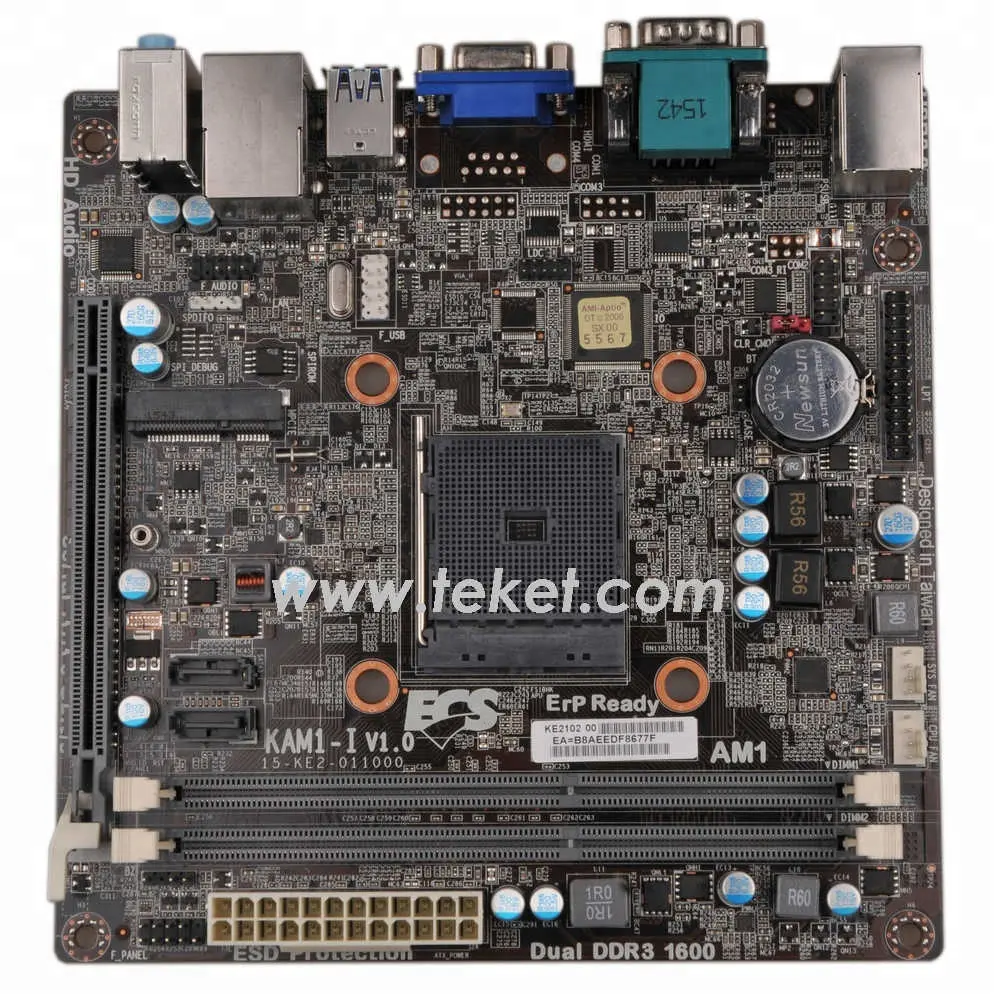 ECS AMD AM1 소켓 Athlon Sempron APU PCI Express X16 지원 DirectX 11.1 미니 ITX 마더 보드 KAM1-I