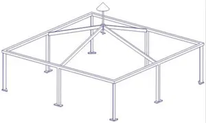 10x10 m di Alluminio Del Partito di Evento Pagoda Tenda Con Finestra Per La Vendita Calda