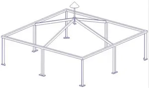 10X10 M Aluminium Acara Pesta Tenda Pagoda dengan Jendela untuk Penjualan Panas