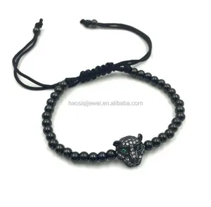 luxury mens bracelet macrame stainless steel anil arjandas leopard black panther bracelet