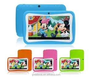 Commercio all'ingrosso di prezzi bassi 7 pollice Educativo Per Bambini Tablet PC Android 5.1 con Custodia In Gomma bambino WIFI tablet pc